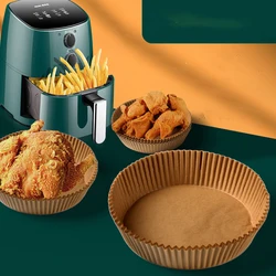 25/50pc  Air Fryer Disposable Silicone Tray For Easy Cleaning Suitable For Round Pizza Grill Pan Mats Air Fryer Baking Accessori
