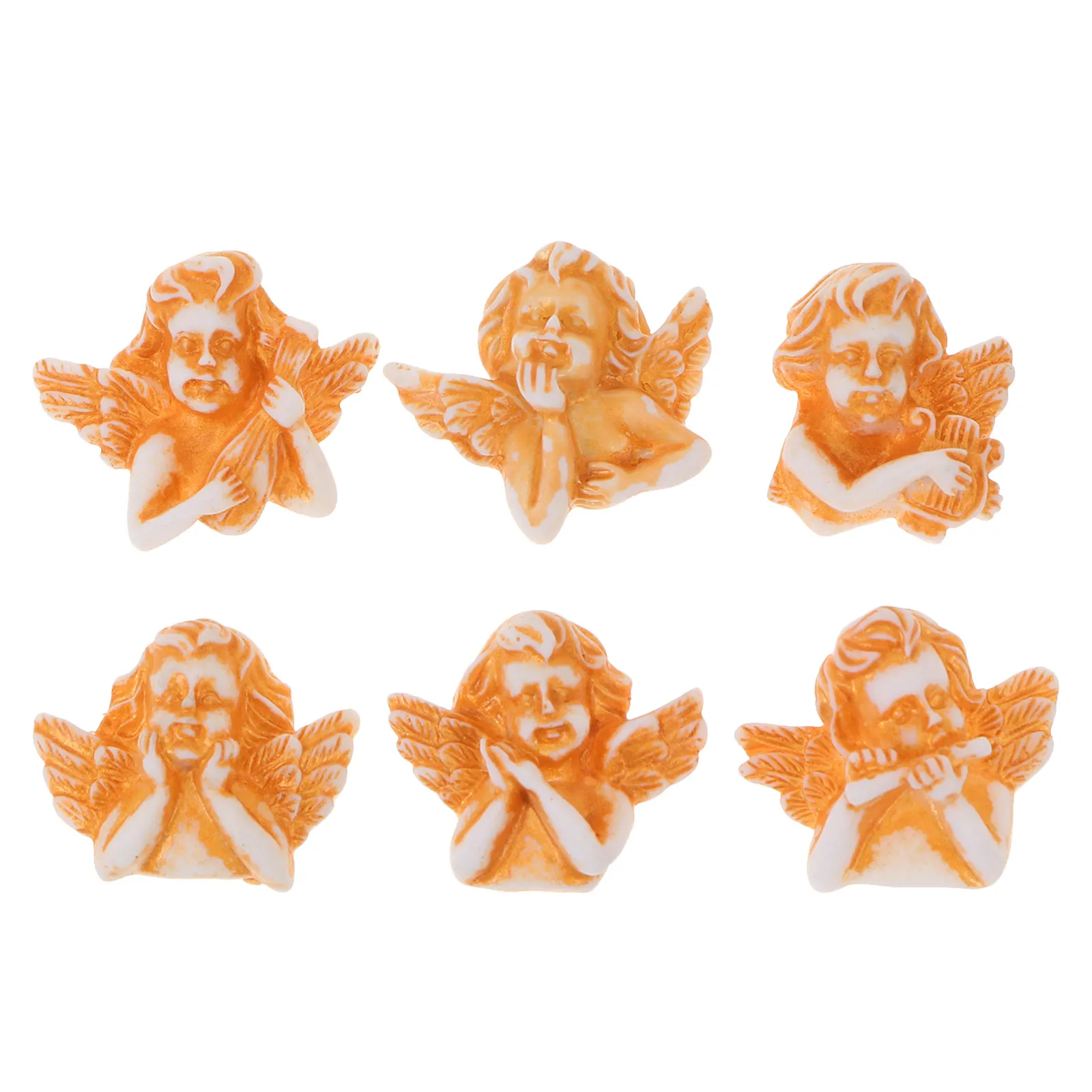 60Pcs Angel Resin Charms DIY Craft Accessories Phone Case Decoration Stylish Creative Resin Ornaments for Scrapbook Hairpins view 2
