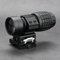 Shooin Optics 3x 5x Magnifier Lens with Quick Release Side Flip 20mm Rail Mount for Holographic and Red Dot Sight