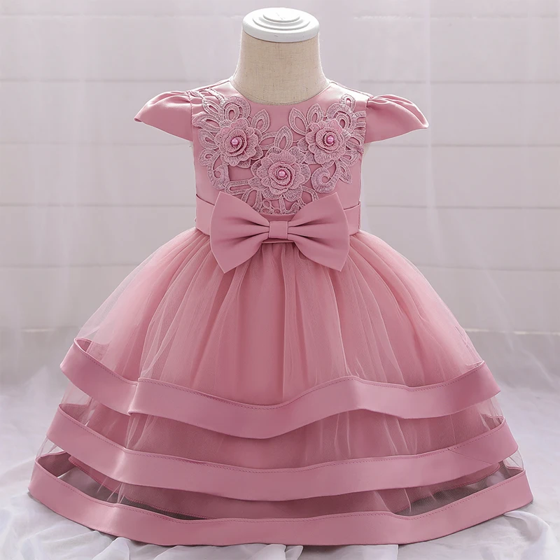 Newborn 1 Year Birthday Dress For Baby Girl Clothes Flower Christening Princess Dress Girls Party Ceremony Gown Infant Vestidos