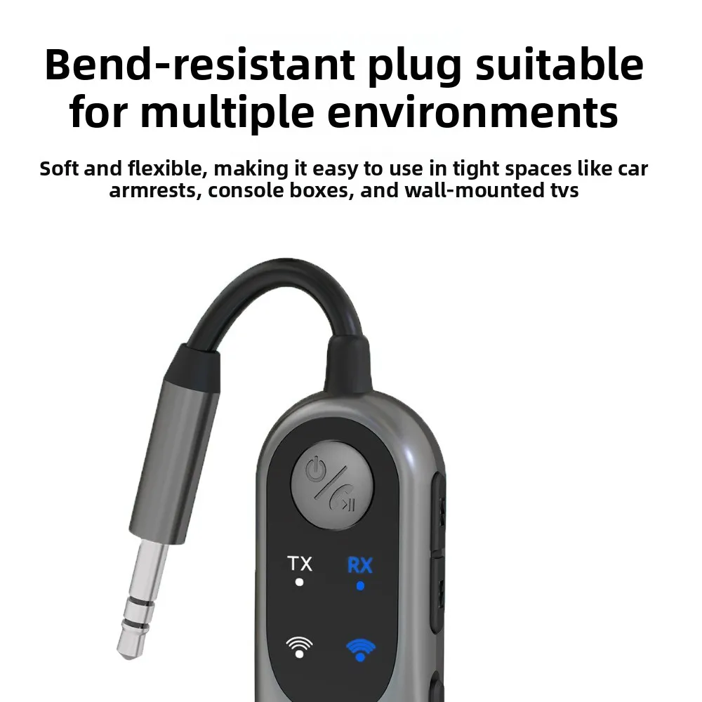 2 في 1 جهاز إرسال واستقبال بلوتوث لاسلكي 3.5 ملم AUX بلوتوث محول لاسلكي صغير متوافق مع بلوتوث