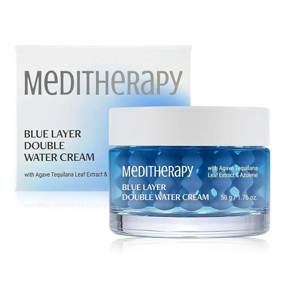 

Meditherapy Blue Layer Double Water CreamAgave Tequilana Leaf Extract & Azulene Hydrating Nourishing Capsule Moisturizer