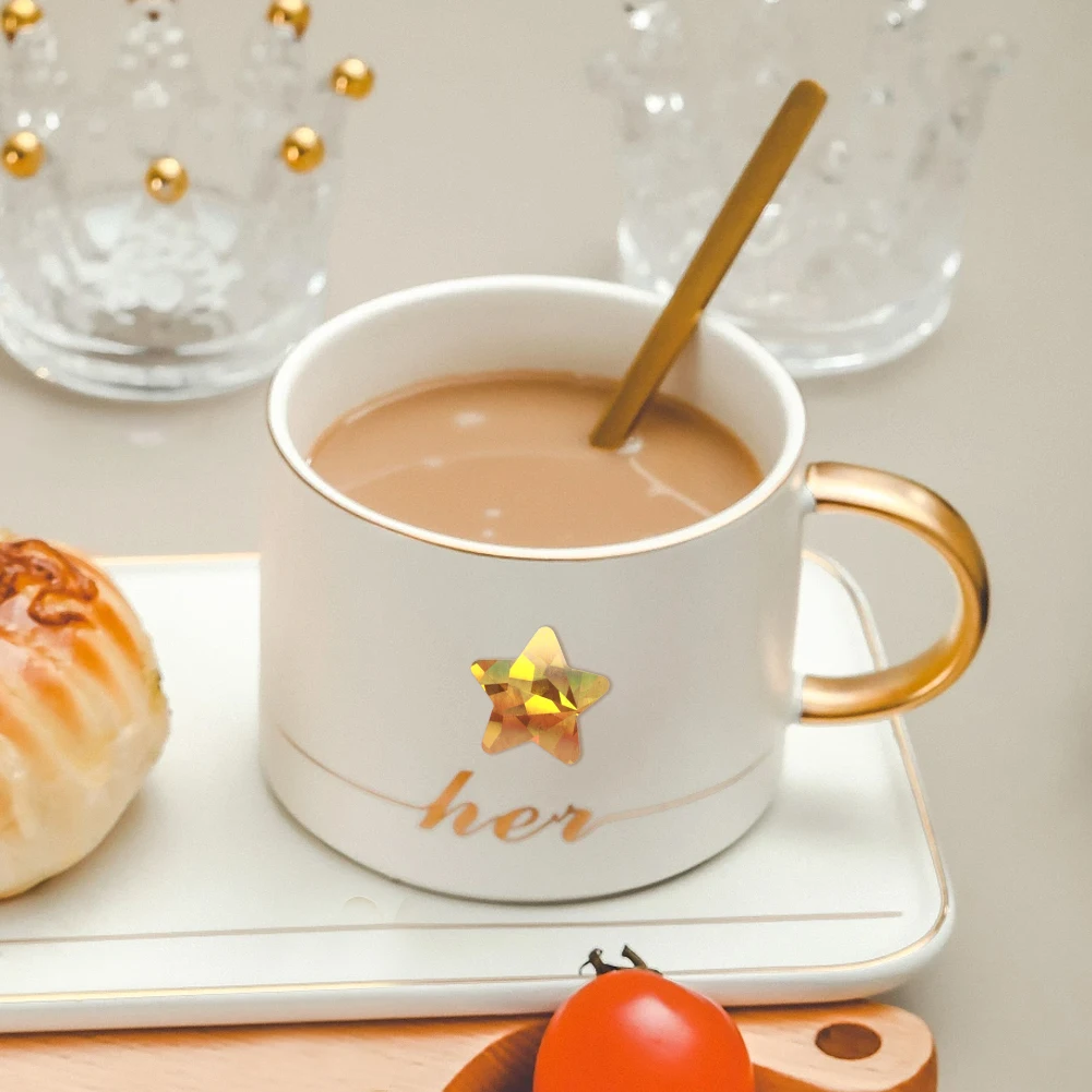 학생 씰링 라벨 카드 만들기, 어린이 보상, 다기능 방수 골드 스타 스티커, 교사 홀로그램, 1000 개, 1 인치