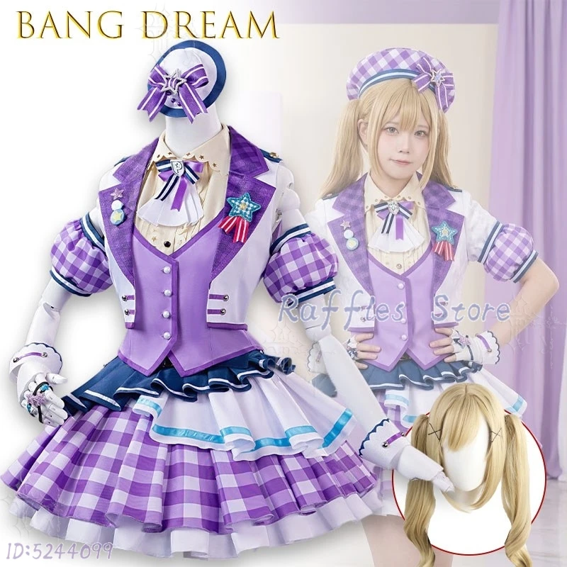 bang-dream-戸山香澄-一柳アリサ-うしぎもめタエ-花園コスプレ-スカート制服-ロリータパーティー-ハロウィンコスチューム