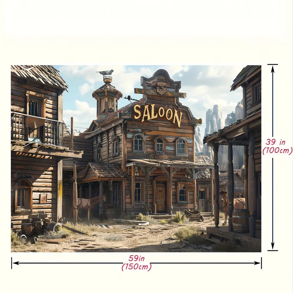 Western Cowboy Saloon Background Wild West Wood Architecture Retro wood architecture Barn Bank photography Background Travel