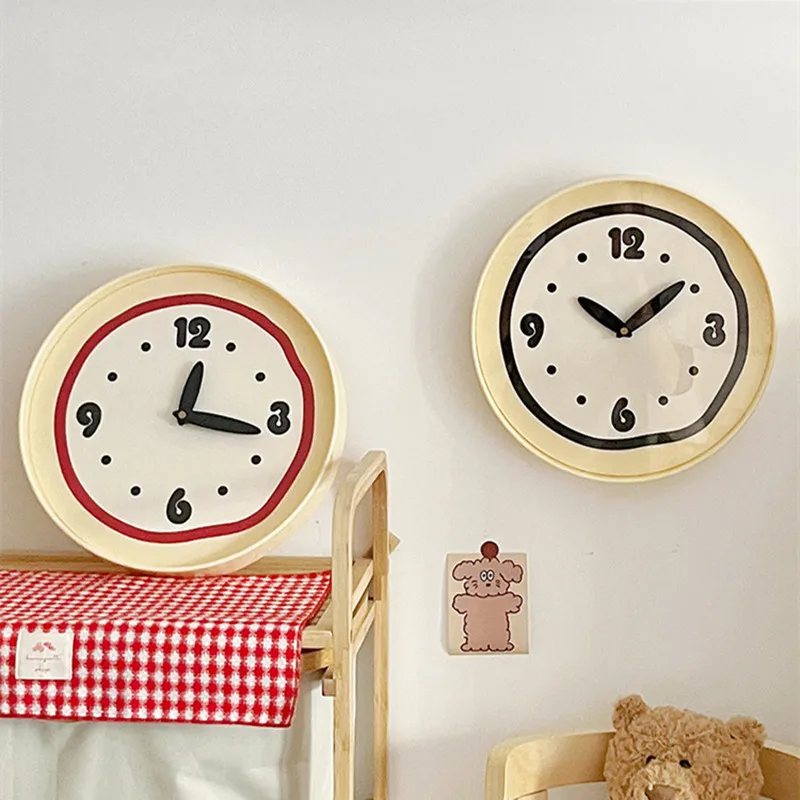 

CuteLife Ins круглые акриловые настенные часы милые украшения дома для гостиной настольные часы креативный подарок детский стол для спальни бесшумные часы