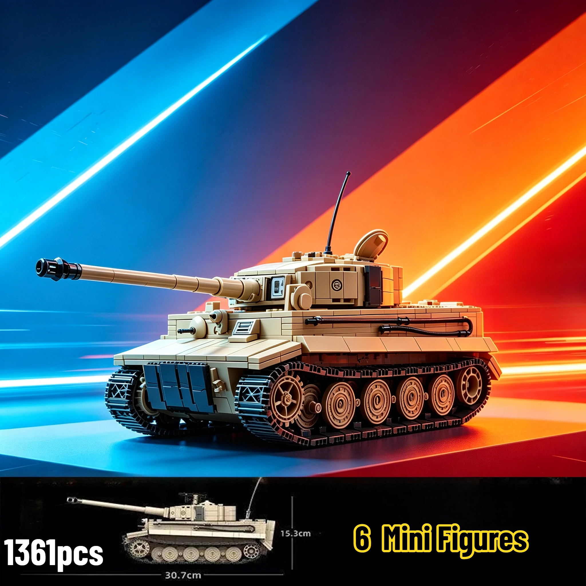 Hot Army Tiger I Heavy Tank Building Blocks KV-2 Panther Tanks Army Weapons Soldiers Bricks Kids Toys Boys Birthday Gift