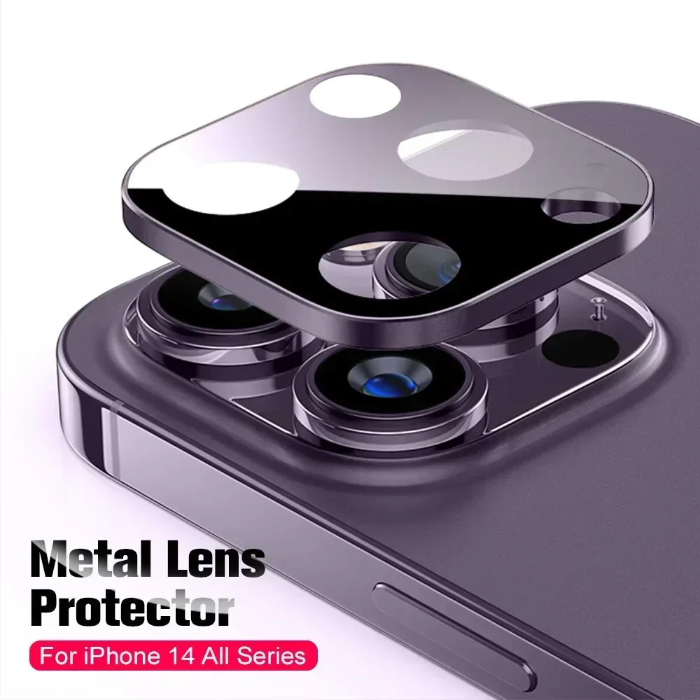 3D Curved Rear Metal Camera Protector For Iphone 14 Pro Max Case Tempered Glass On Iphone14 ProMax 14 Plus 14Pro Lens Cover Ring