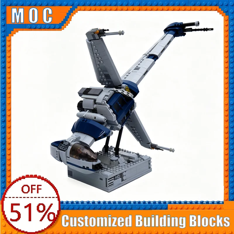 

995PCS B-Wing Fighter - Blue Squadron Building Blocks Model Assembly Educational Toy Creative Collection Birthday Popular Gifts