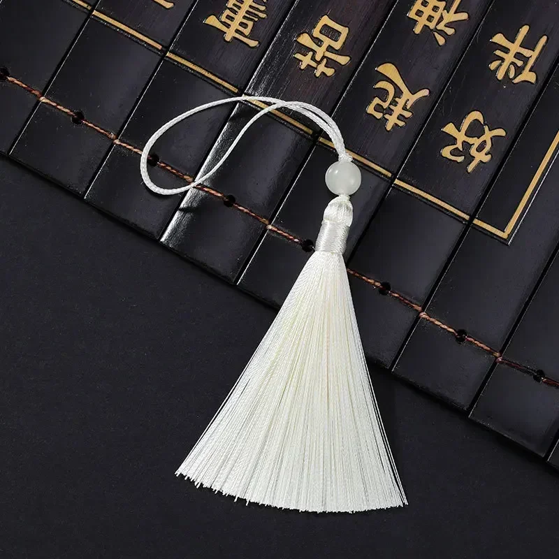 10pcs Polyester Silk Tassel Fringe 14cm Tassels Handmade Soft Craft Tassels Mini Beaded Tassels for Bookmarks Jewelry Making