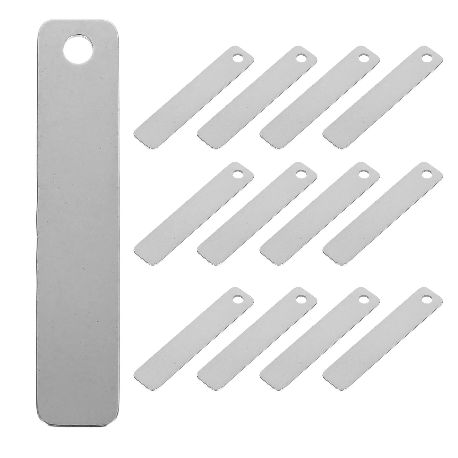 

25 Pcs DIY Jewelry Matching Accessories Metal Blank Hanging Tag Stainless Steel Stamping Tags