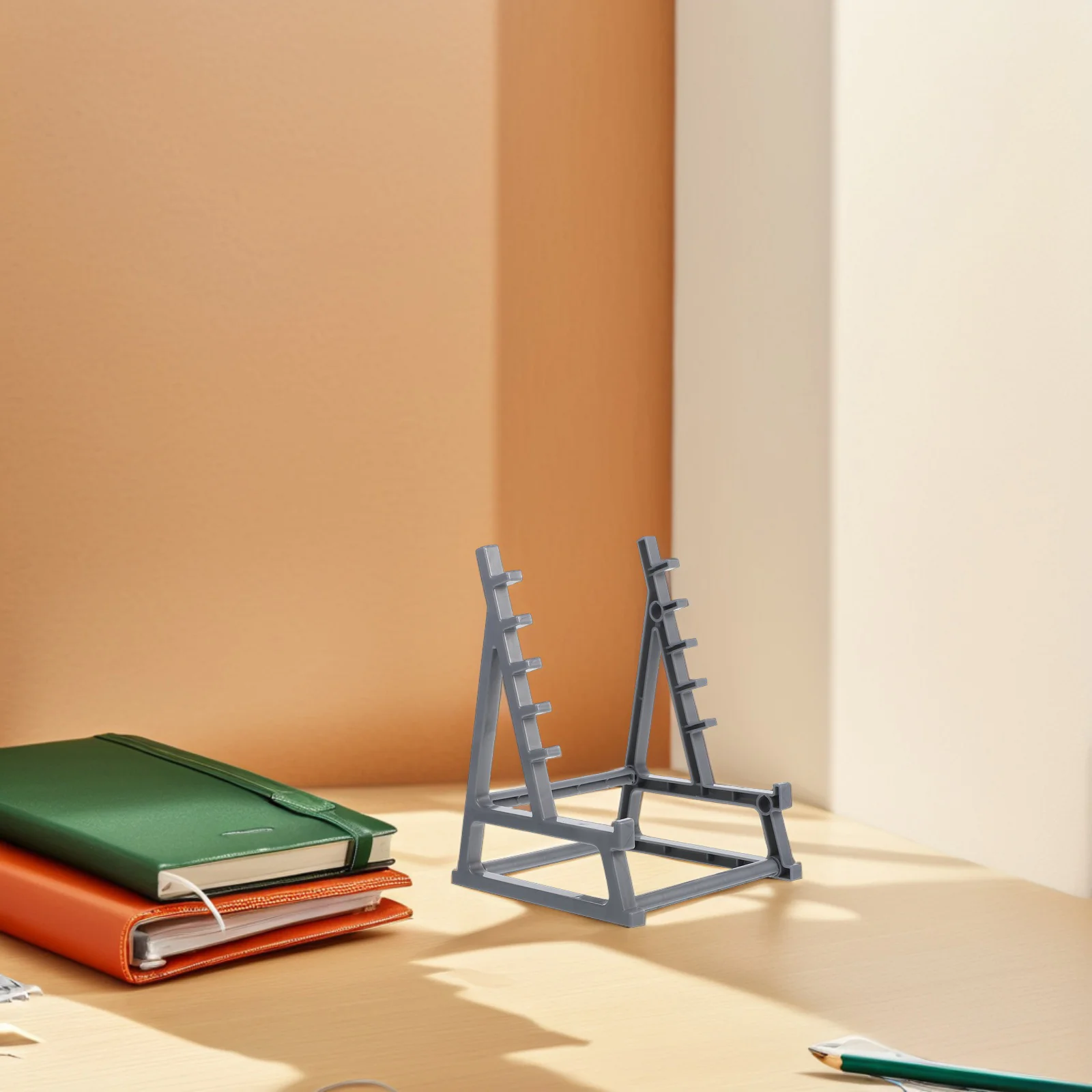 

Barbell Pen Holder Accessories Desktop Decor Storage Plastic Socket Office Stand for Weightlifting