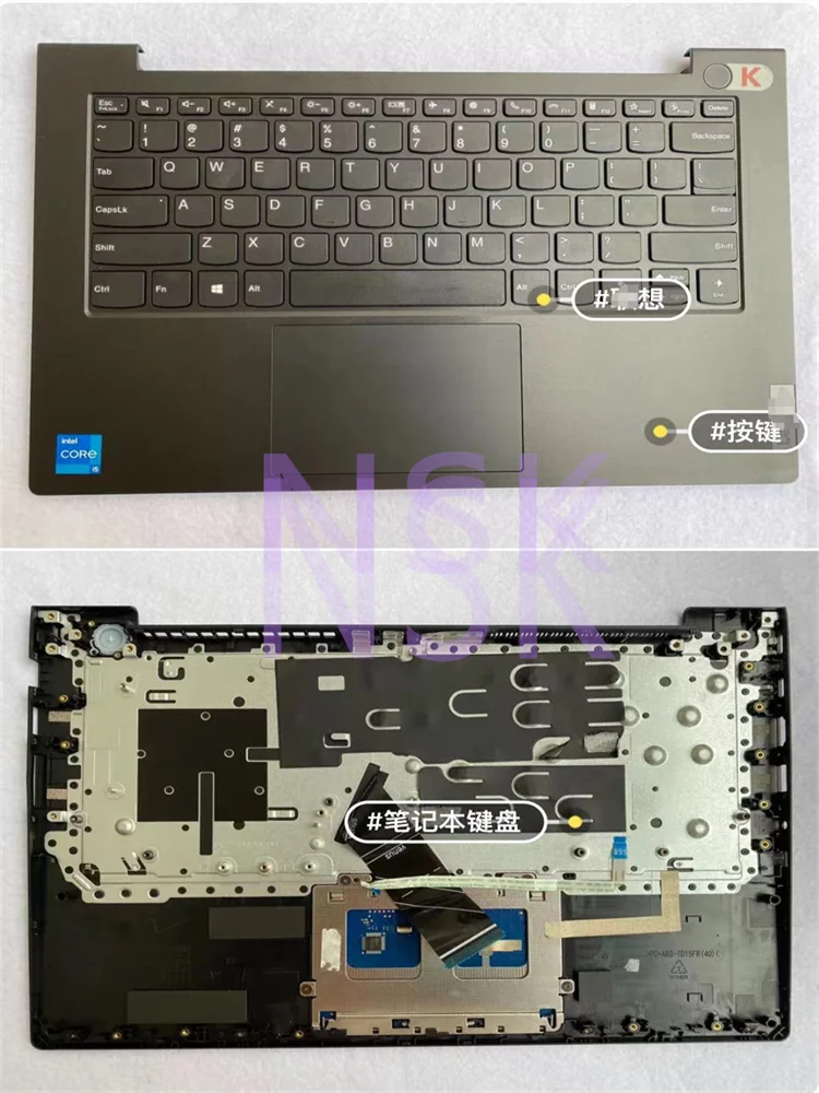 

Original FOR Lenovo Zhaoyang K4e-ITL K4E-ARE Notebook Keyboard with C-Case Touchpad 100% NEW