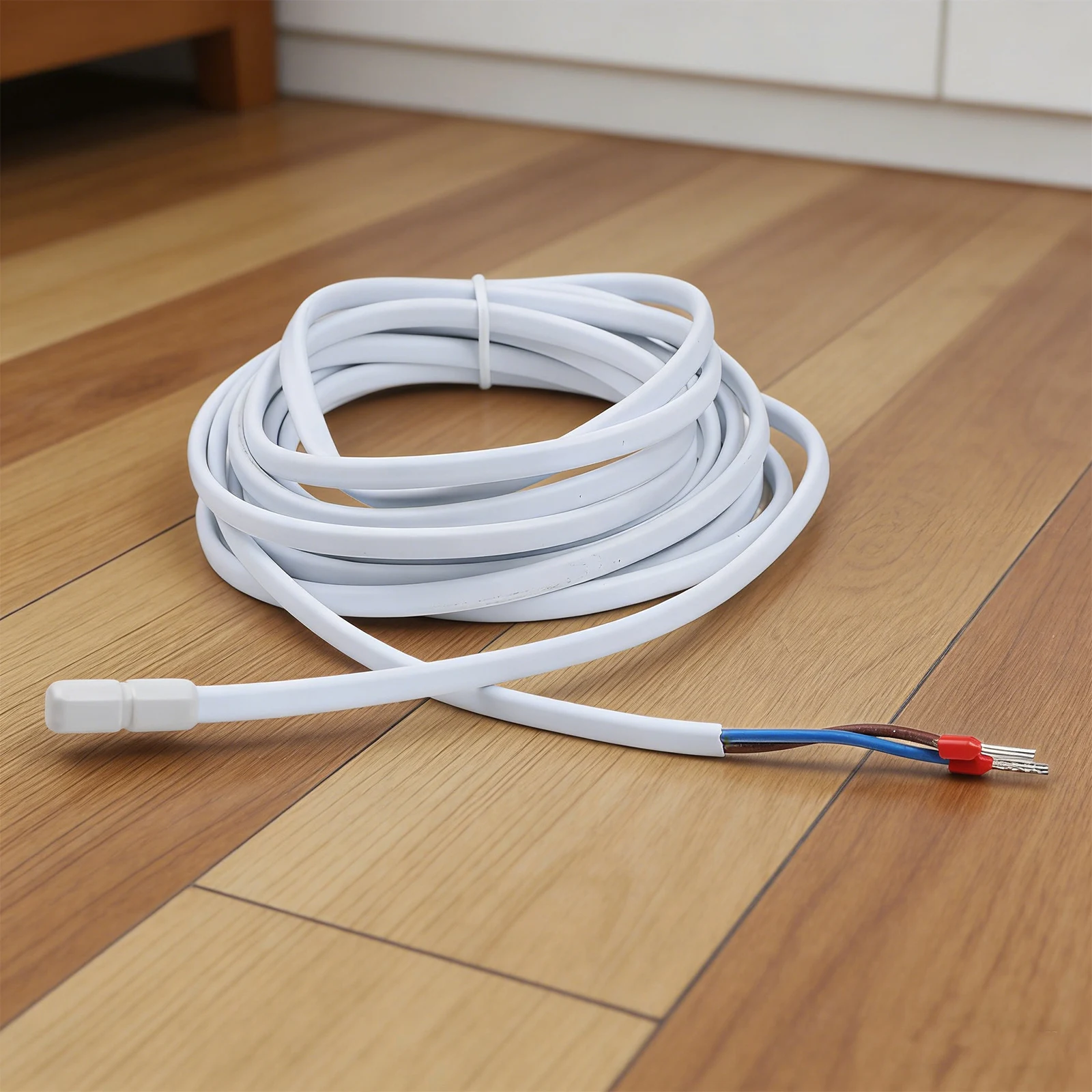 300cm Floor Heating Temperature Probe 10K Sensor White Rubber Cable For Thermostat Underfloor Radiant System Installation Tool
