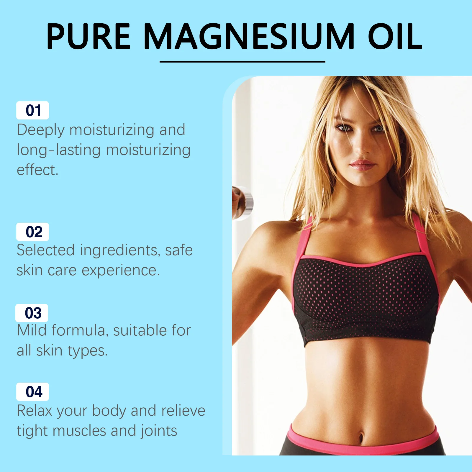 Pure Magnesium Oil Spray Grade Magnesium Chloride Liquid For Foot Body Care Joint Repair Strengthen Skin Barrier Relieve Fatigue