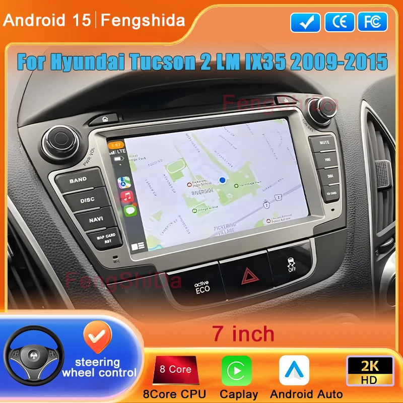 Android For Hyundai Tucson 2 LM IX35 2009-2015 Car Auto Radio Carplay Multimedia Video Player Stereo GPS Navigation 4G Head Unit