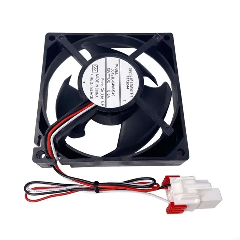 12V Refrigerator Cooling Fan 3612JL 04W S49 Replacement For Multiple Fridge Models Quiet Operation Easy Installation 