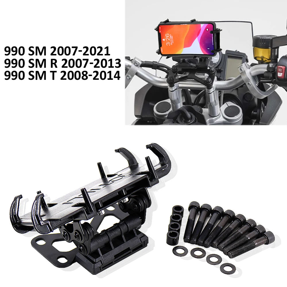 

NEW For 990 SM R/T Motorcycle Accessories GPS Navigaton Plate Bracket Front Phone Stand Holder Phone