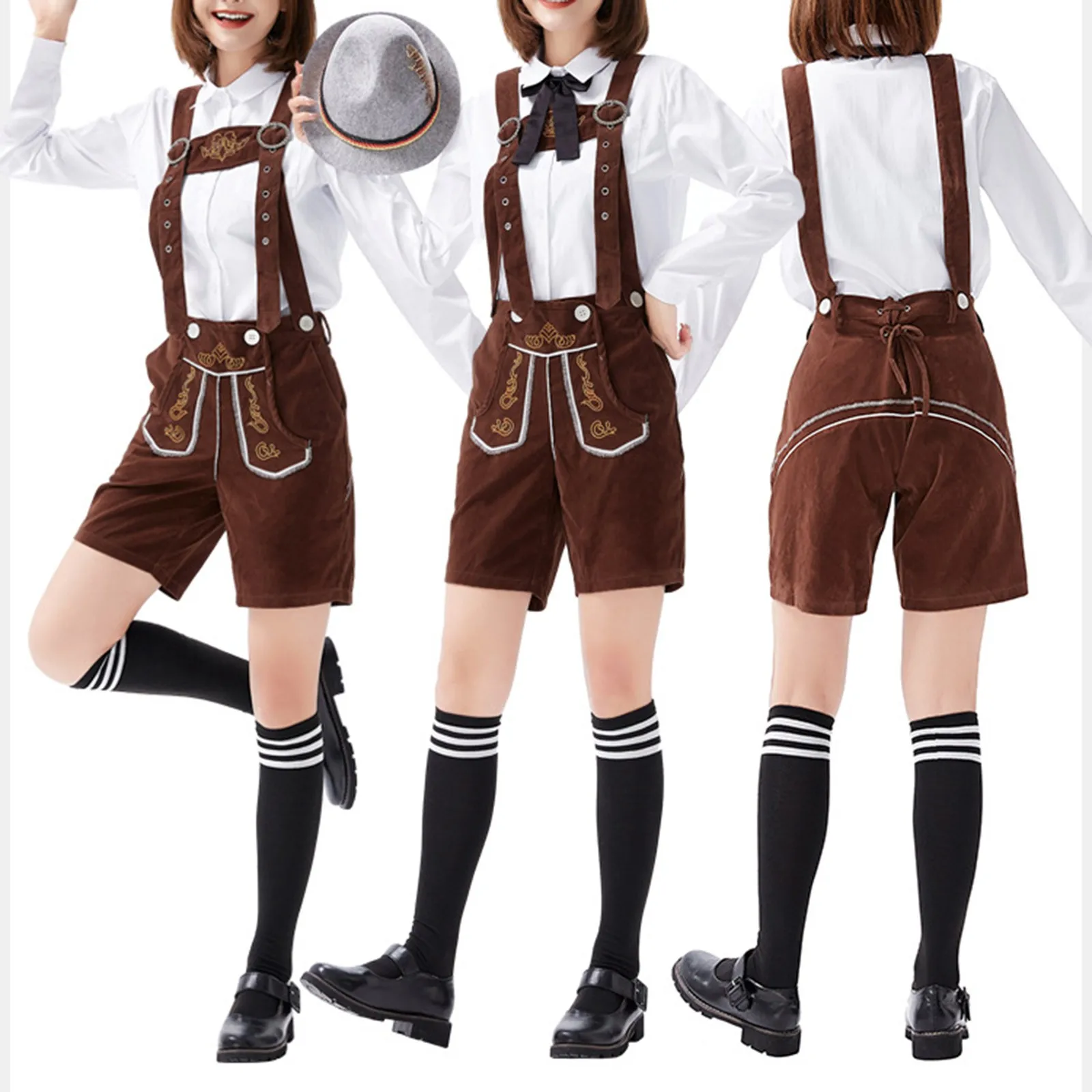 

Fashion Men's and Women's Suspender Pants Beer Festival Costumes Strap Party Cosplay Costumes Stage Performance Clothing Props