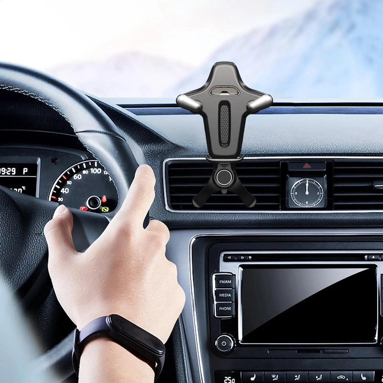 Vent Phone Holder Y-Shape Shock-Absorption Stand Car Vent Phone Holder For Family Friends Women Automotive Vehicle Indoor