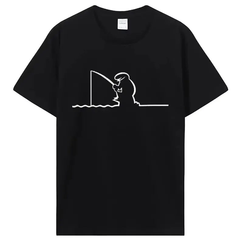 Line Animation T-Shirt Summer Men's Tracksuit O-Neck Short Sleeve Pullover Top Breathable Sportswear Harajuku Fashion Streetwear
