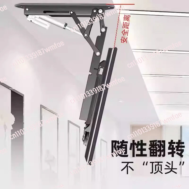 TV ceiling flip electric hanger 32-65/50-75 inches ceiling ceiling folding shrink bracket