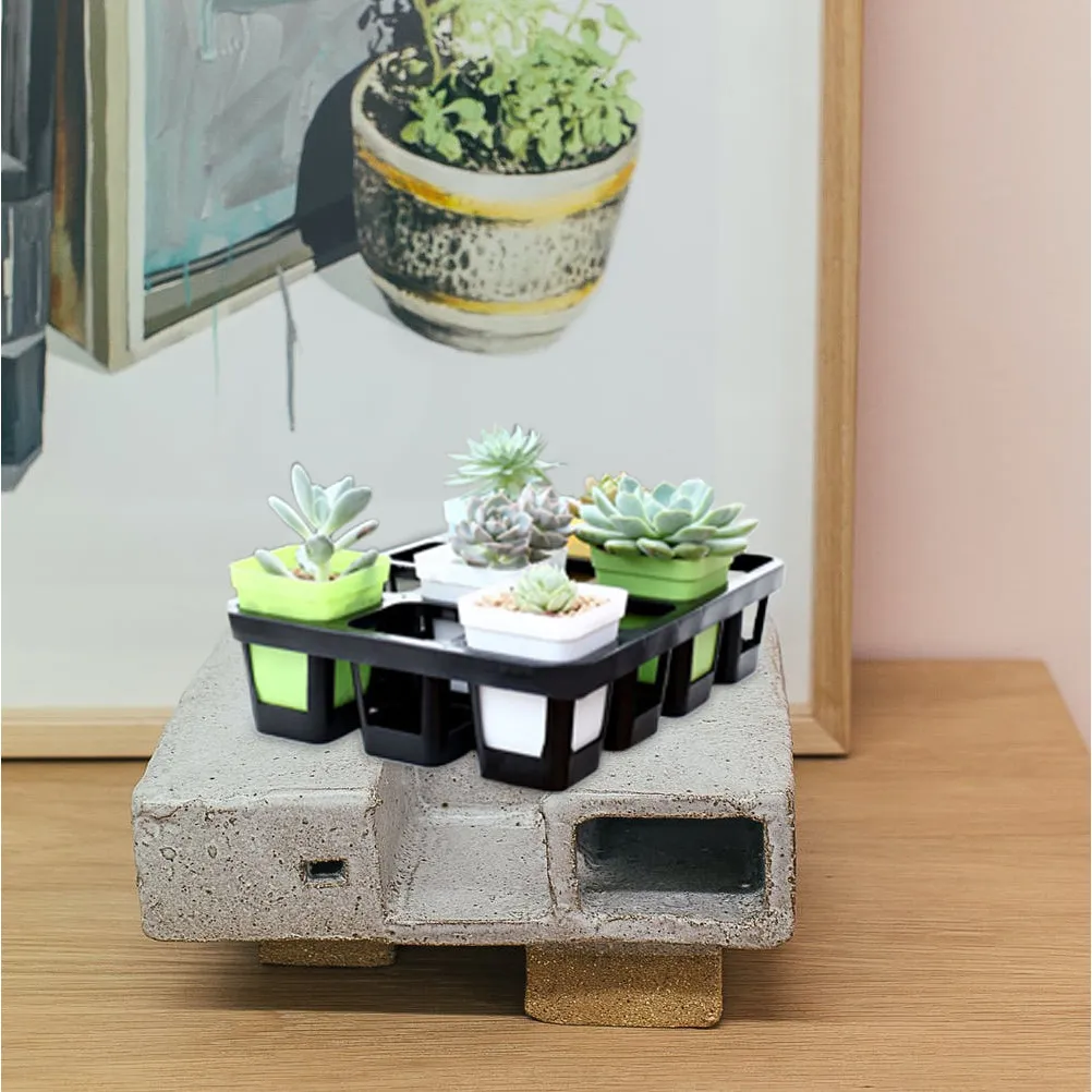 2Pcs 24-Compartment Plastic Planter Racks for Vegetable Seed Starting Reusable Root Safe Gardening Storage Rack System