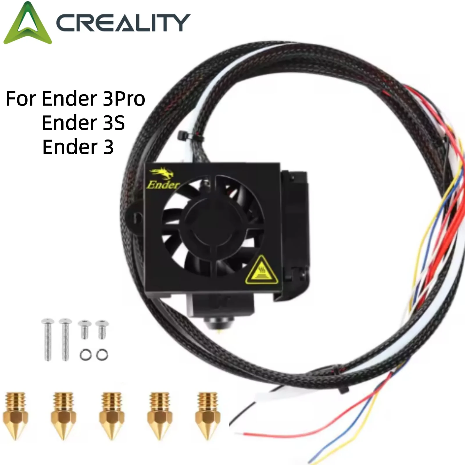 Oryginalny, w pełni zmontowany zestaw hotendu Creality Ender 3, w komplecie z metalową obudową, przeznaczony do drukarek Ender 3 / Ender 3S / Ender 3 Pro. — zdjęcie produktu 7