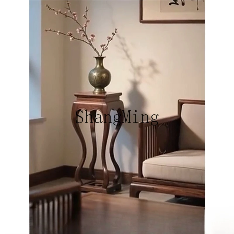 

SM new simple solid wood shelf practical small apartment living room balcony ornament