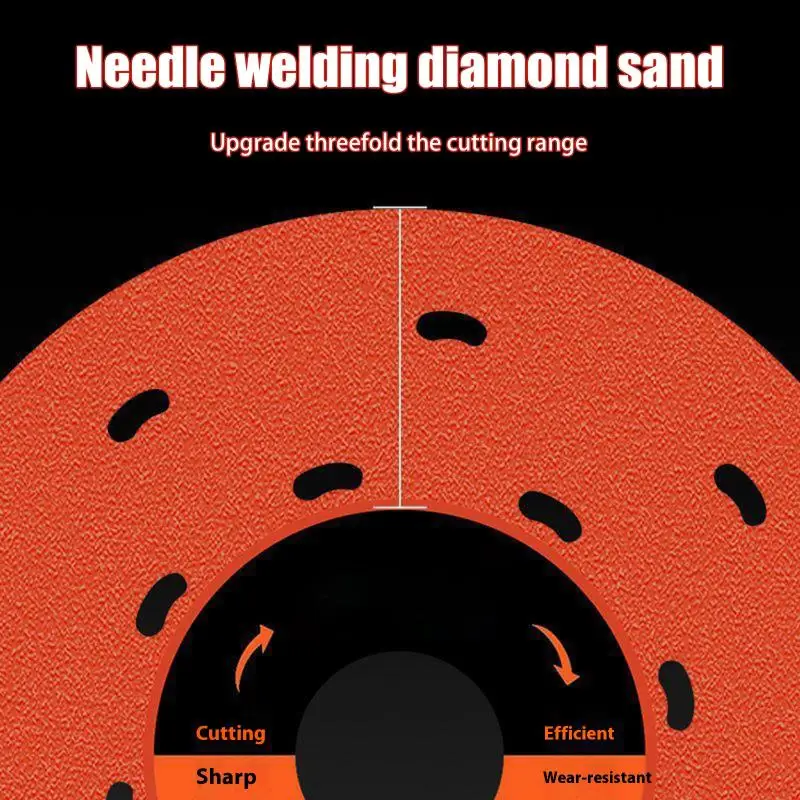 1/2/5 個赤色多孔質ロックプレート切断研削刃統合鍛造放熱エメリーカッティング研削工具