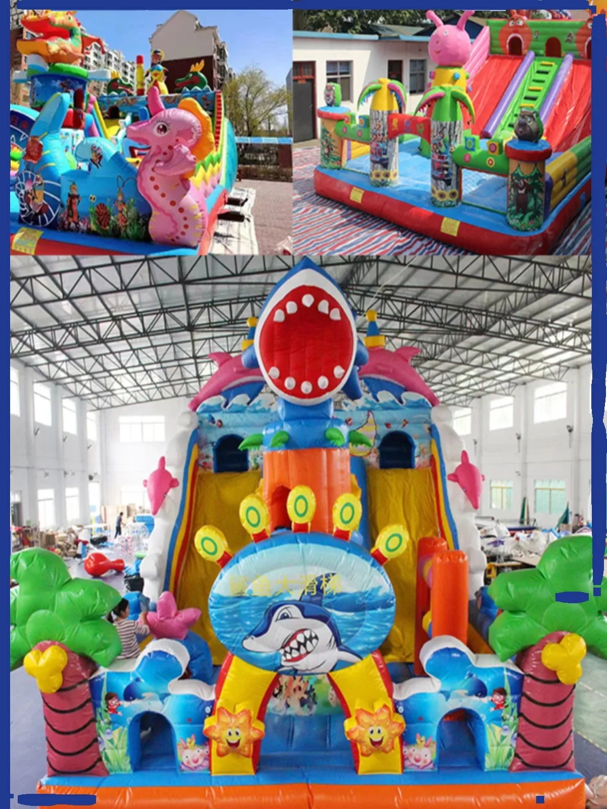 Large inflatable castle, outdoor children\'s water park, slide, mobile clearance, air mold customizable