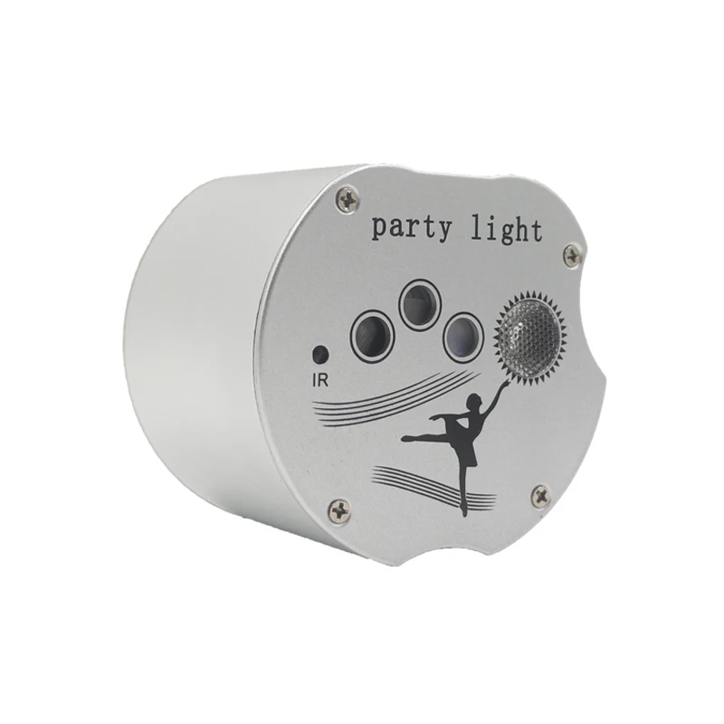 Apple Shape Three-hole Laser Light RGB Projection Laser Atmosphere Light Small Rechargeable Stage Light For Wedding Bar Disco