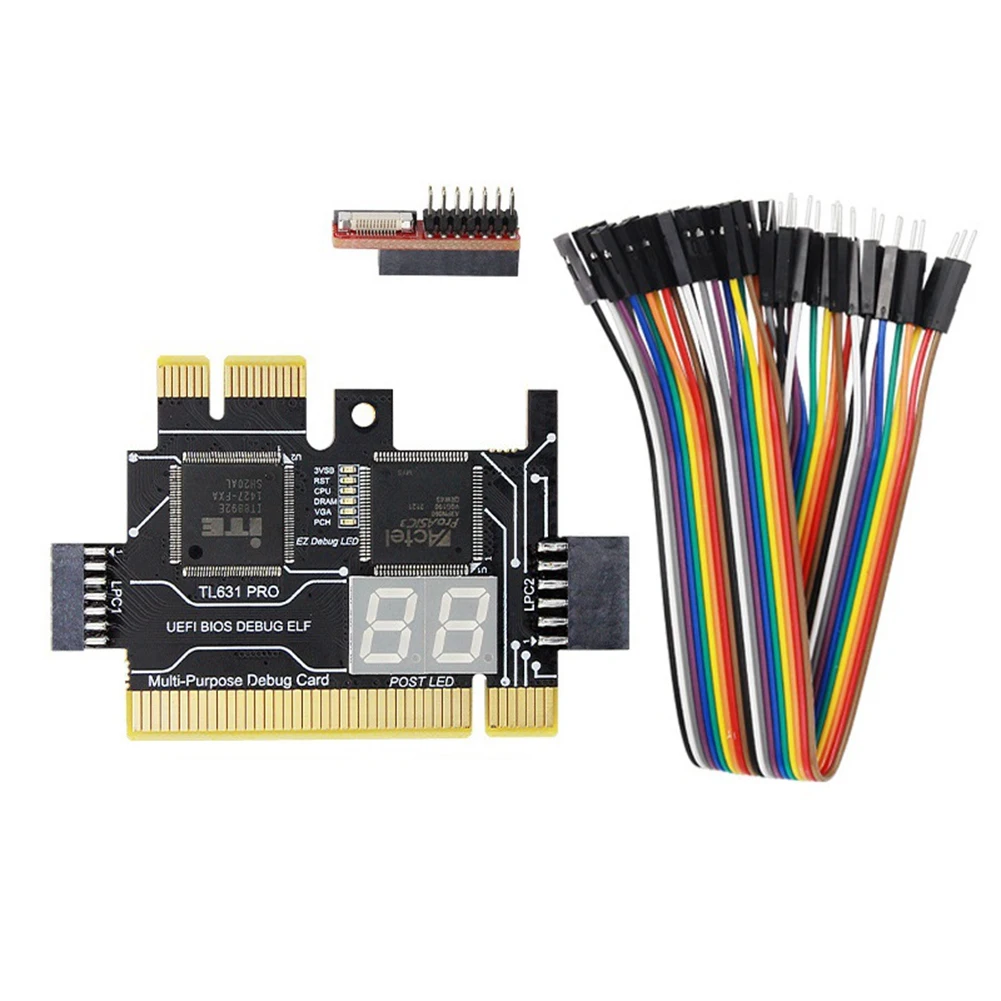 

New!TL631 PRO PCI Diagnose Card Accessories PC PCI-E For MINI LPC Motherboard Diagnostic Analyzer Tester Debug Cards