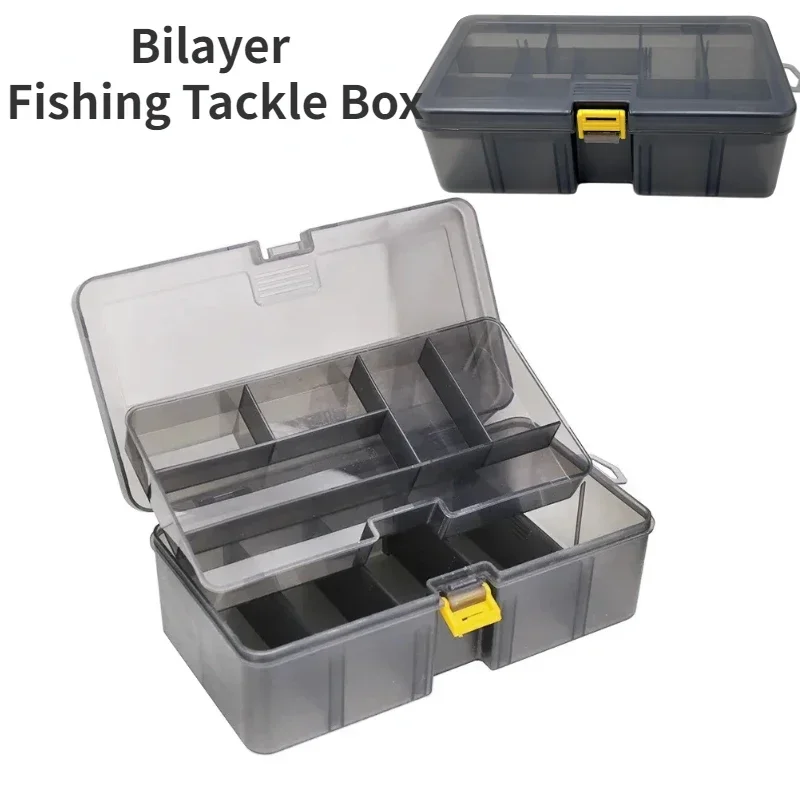 

Double Layer Lure Tackle Box Removable Plastic Fishing Tackle Box Fake Bait Hook Fishings Gear Tool Multifunctional Box