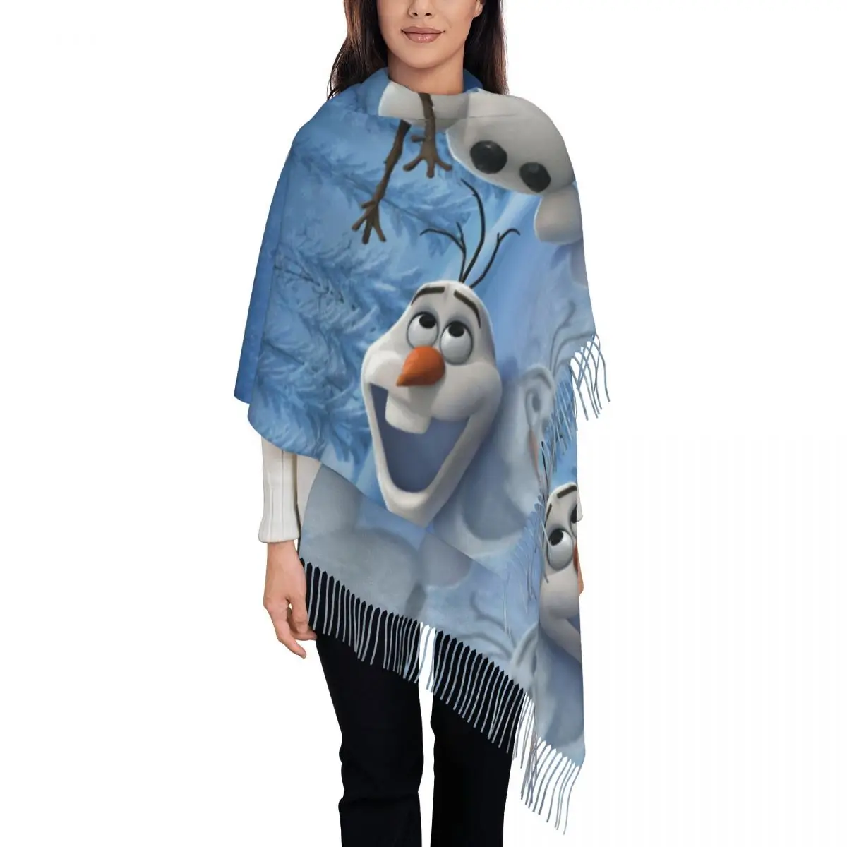 

Custom Print Cartoon Frozen Scarf Women Men Winter Fall Warm Scarves Shawls Wraps