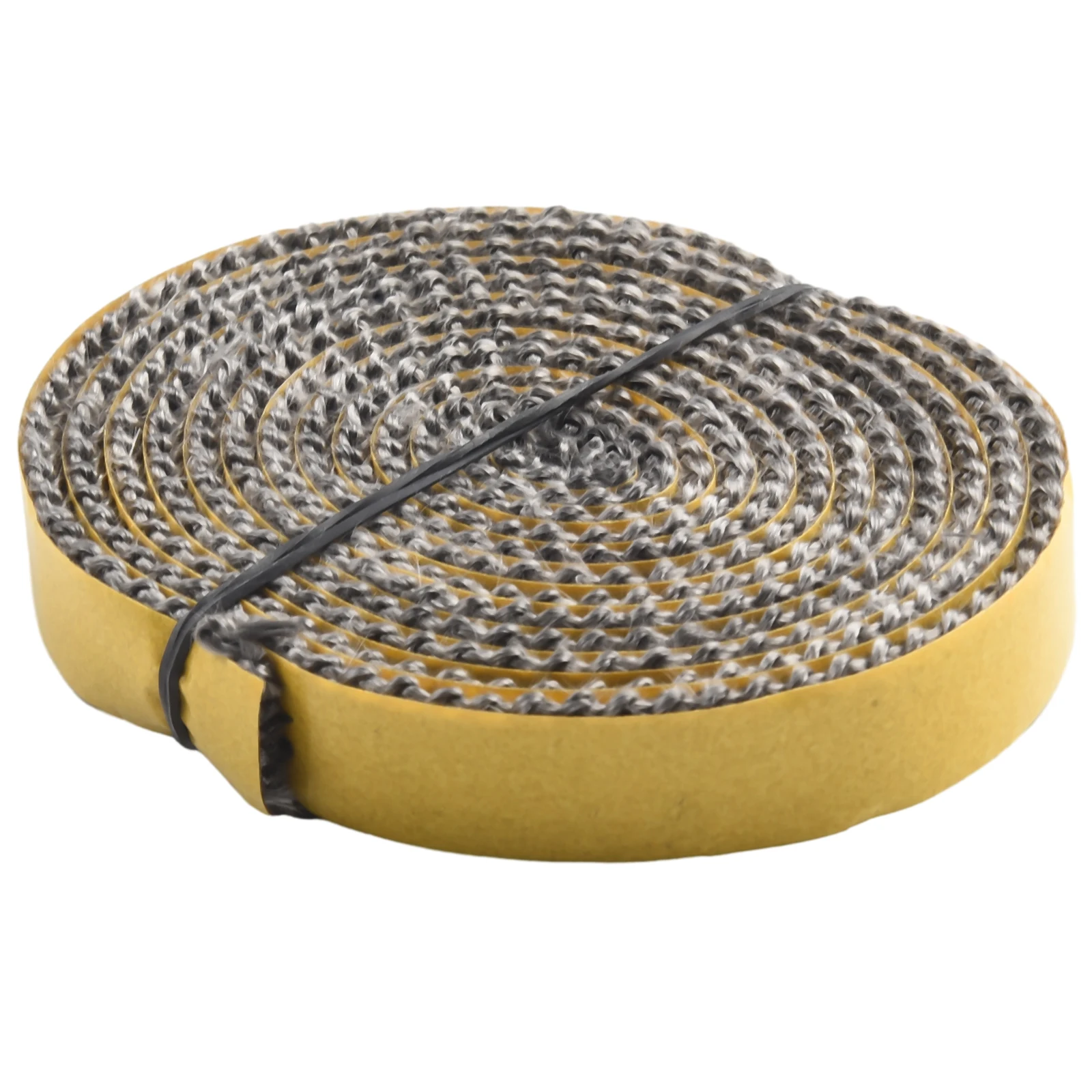 1PC 10/15mm 2M Black Flat Stove Rope Adhesiv Self Glass Seal Stove Fire Rope Thermal Stability Foam Sound Insulation Strip