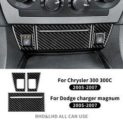 Real Soft Carbon Fiber For Chrysler 300 300C 2005 2006 2007 Dodge Charger Magnum Car Ashtray Panel Sticker Trim Accessories