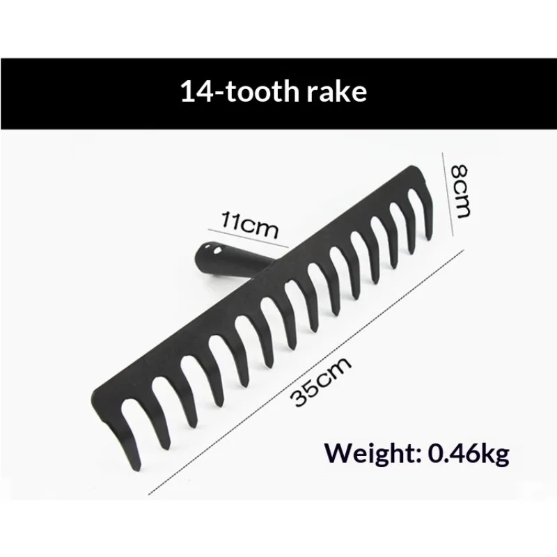 14-Tooth Pruning Fork Grass Leaf Litter Soil Loosening Tool Durable Nail Fork for Garden Care