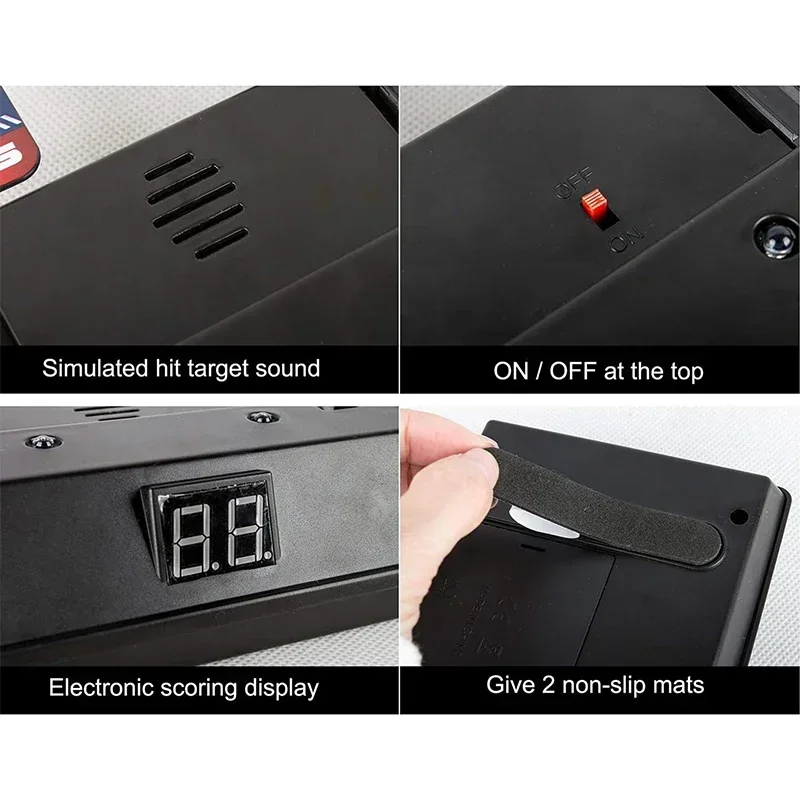 Alvo digital de tiro eletrônico para armas Nerf, alvo de pontuação de efeito sonoro de luz inteligente com reinicialização automática