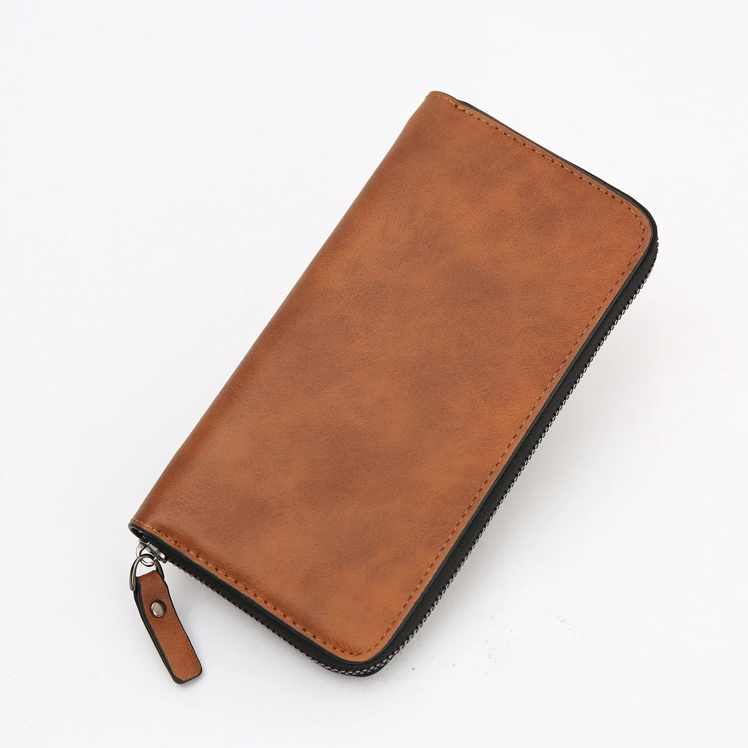 Newly Designed Men's Fashion High Quality PU Leather Long Wallet Large Capacity Multi-card Purse Clutch Mobile Phone Bag