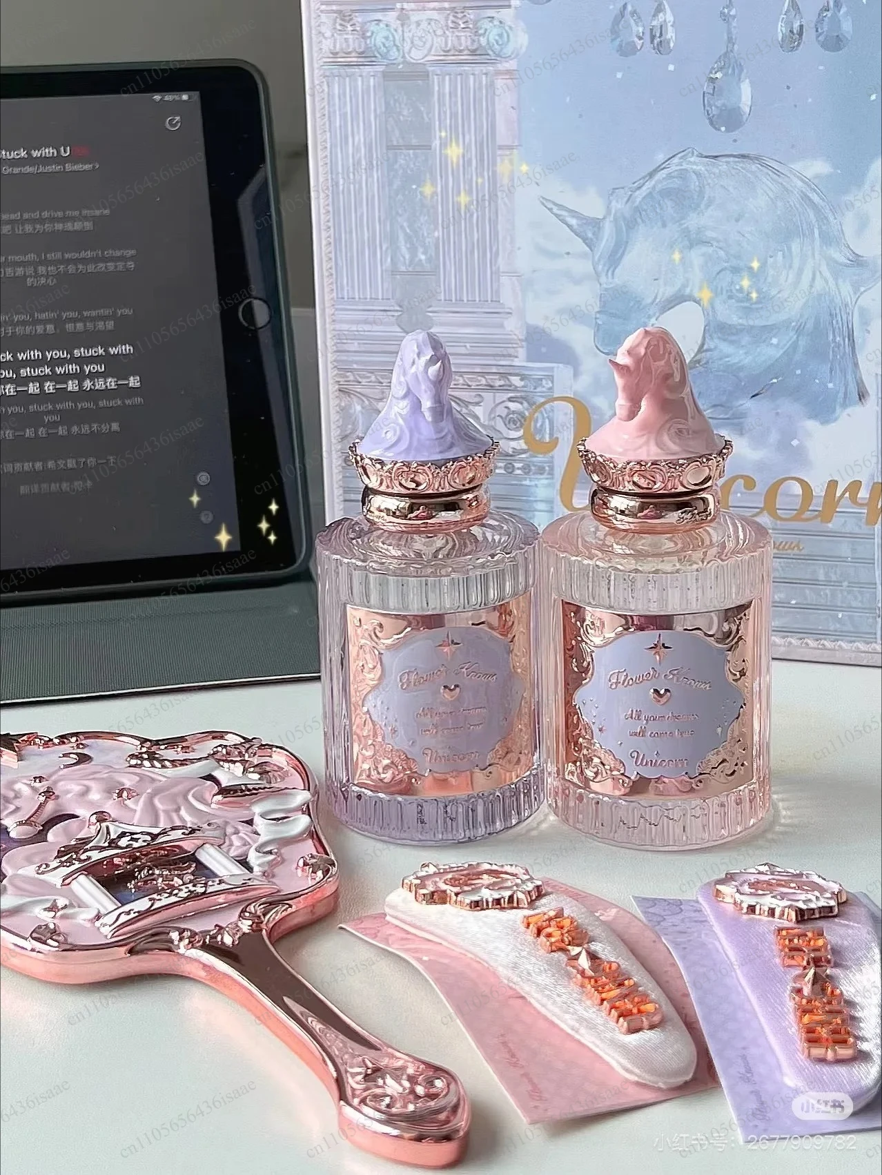 Midsummer Night Series Empty Perfume Bottle, 50ML Refillable Decorative Glass Bottle (Perfume Liquid Not Included)