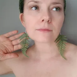 y2k Fern earrings Forest Goddess Nature Earrings Boho Fern Earth Goddess Forest Fairy Fiddle Head jewelry