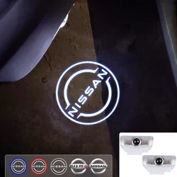 4PCS LED Car Door Welcome Lights 3D Laser Projector Lamps Auto Decoration Accessorie For Nissan Patrol 2012-2017 Teana 2008-2012