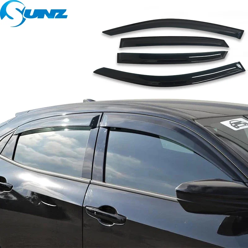 Window Deflector For Honda Civic Hatchback 10th Gen FC FK 2016 2017 2018 2019 2020 2021 Window Visor Rain Guard Vent Sun Shade