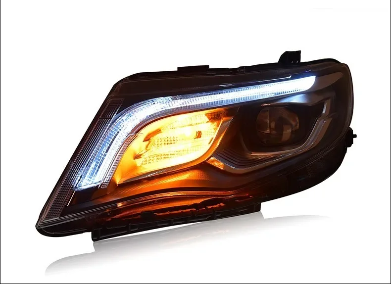 For Geely Atlas 16-18 Car Front Headlight Headlamp LED DRL Daytime Running Light High low beam