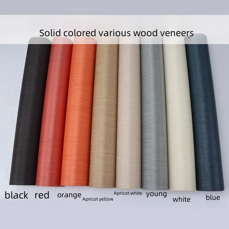 Engineering Wood Veneer Black Veneer Wood  Furniture Veneer Decoration Plywood Decorative Surface 58x250cm T0.2mm