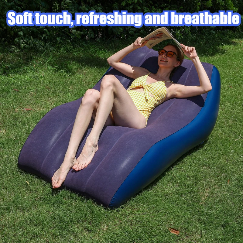 

Inflatable Portable Lounge Chair Foldable Outdoor Comfortable Soft Breathable Stable Home Sofa High Rebound Air Mattresses