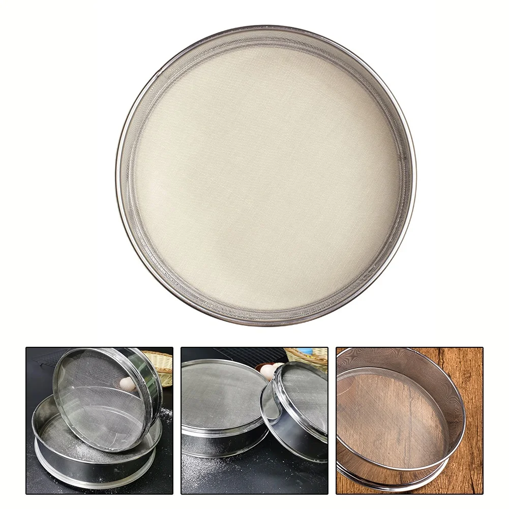 

40cm Flour Sieve Fine Mesh Filter Kitchen Baking Easy To Clean Large Amount Of Flour Oil Sieve Quick And Convenient