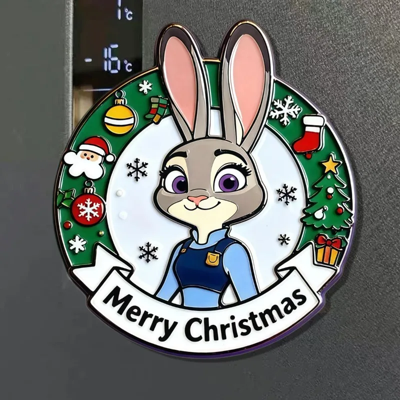الأكثر مبيعا الكرتون أنيمي عيد الميلاد نمط نيك جودي Zootopia 2 مستوى المظهر العالي الاكريليك المغناطيسي شقة مغناطيس الثلاجة هدية