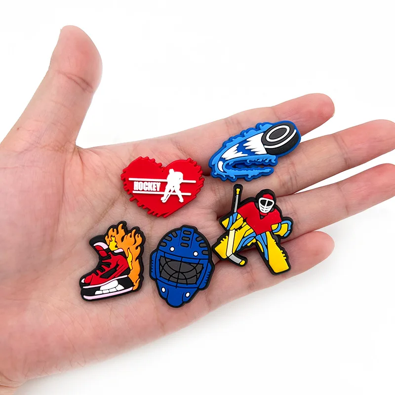 45 piezas de dijes para zapatos de hockey, dijes de hockey para zapatos, pulseras, sandalias y pulseras, regalos para niños, adolescentes y adultos